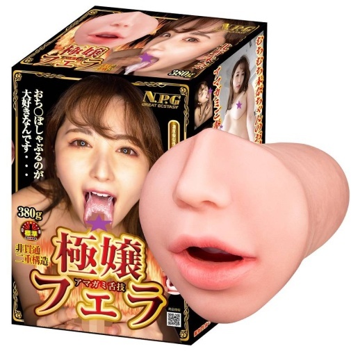 NPG 北野未奈口交名器飛機杯，柔軟牙齒與褶皺設計，深喉壓迫感增強快感。