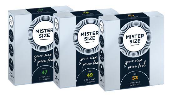 MISTER SIZE TEST BOX 乳膠安全套 47-49-53 (XS/S/M)) 3片裝