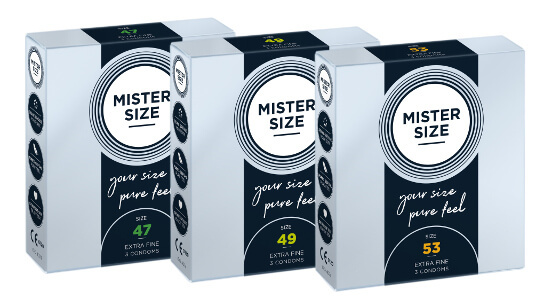 MISTER SIZE TEST BOX 乳膠安全套 47-49-53 (XS/S/M)) 3片裝