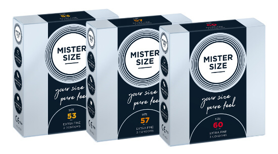 MISTER SIZE TEST BOX 乳膠安全套 53-57-60 (M/L/XL) 3片裝