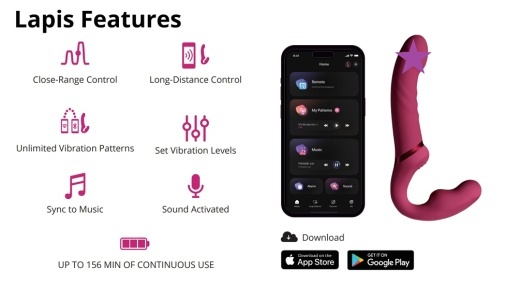 Lovense Lapis 免束帶穿戴式仿真陽具震動棒