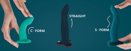 Limba Flex 可彎曲按摩棒，穩固吸盤底座，天鵝絨藍色矽膠材質，舒適安全，適合多種使用方式。