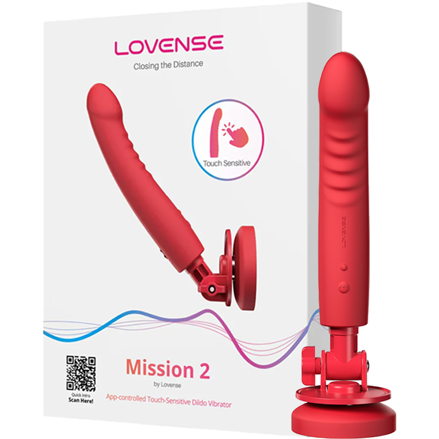 Lovense Mission 2 智能控制震動式假陽具 紅色