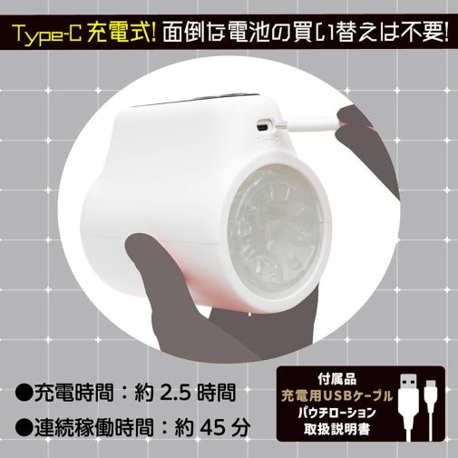 EXE Puni Ana Roid R 強力旋轉飛機杯，7種模式，360°旋轉設計，USB充電，舒適彈性材料