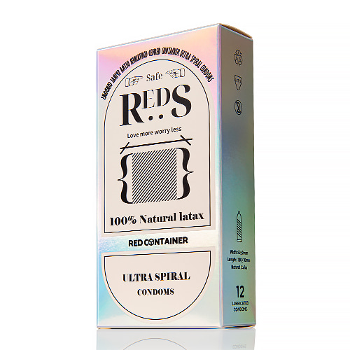 Red Container REDS SAFE Spiral 超薄螺紋安全套 12片-SING DR