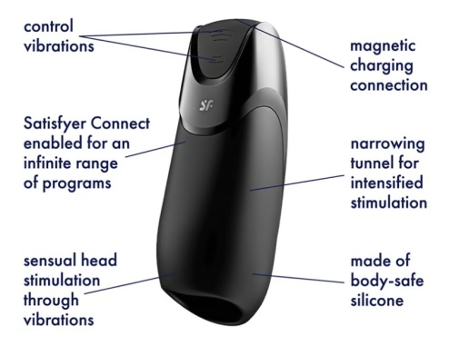 Satisfyer Men Vibration APP控制 口交震動飛機杯