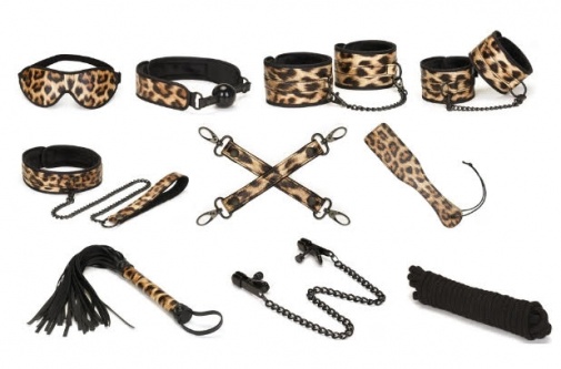 Liebe Seele 動物套裝 - 黑色，BDSM 角色扮演束縛套裝，內含多款情趣道具，滿足各種玩法需求。
