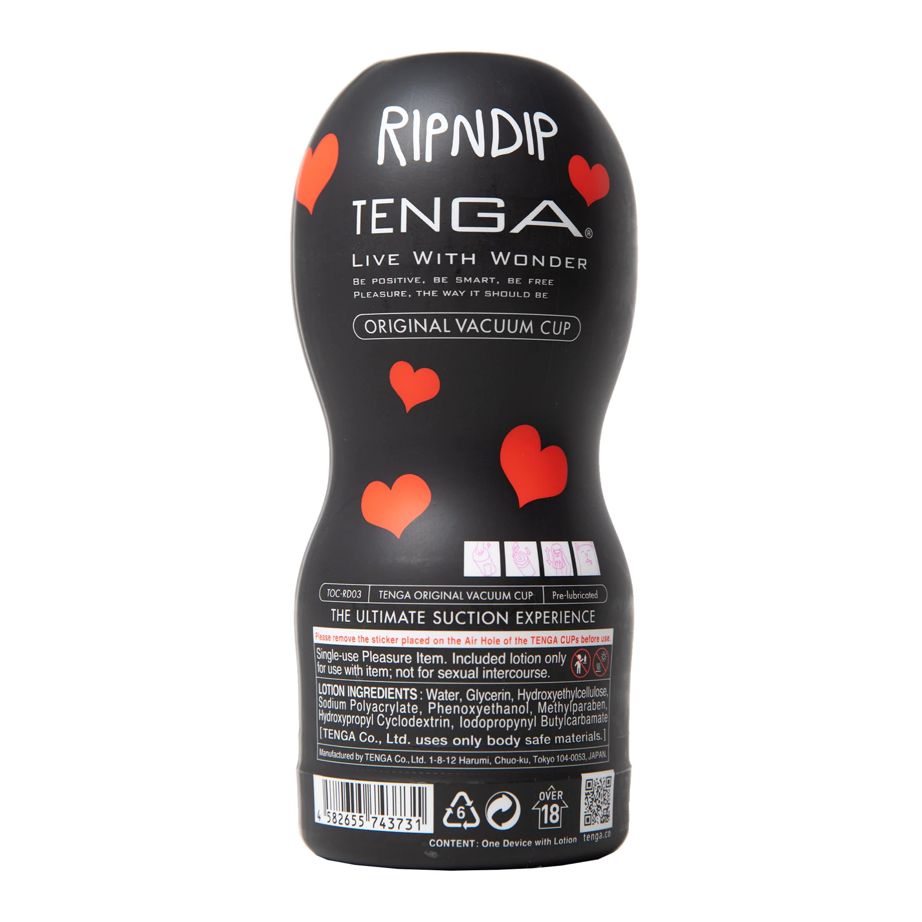 TENGA × RIPNDIP 真空杯，內部潤滑設計，帶來強烈刺激和吸力體驗。