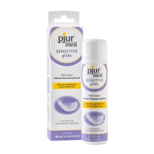 Pjur Med Sensitive 水性潤滑液 100ml，無防腐劑與甘油配方，pH 值平衡，適合敏感肌膚。