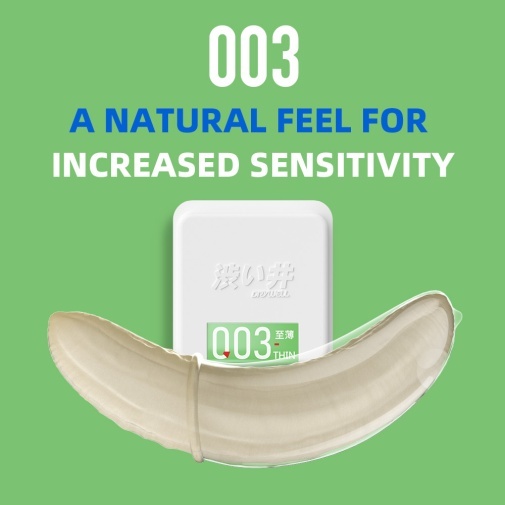 Drywell 003 超薄乳膠安全套，800mg玻尿酸潤滑劑，提升舒適感，6片裝。