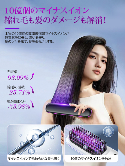 コードレス式ストレートヒートブラシ