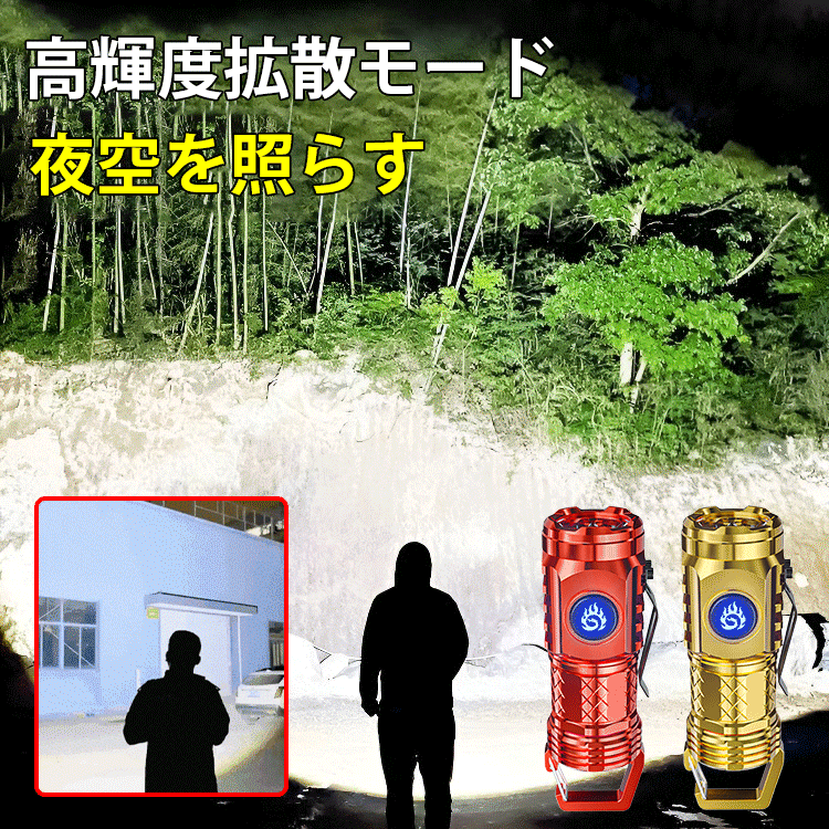 アウトドア携帯用小型懐中電灯