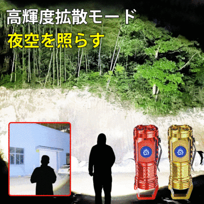 アウトドア携帯用小型懐中電灯
