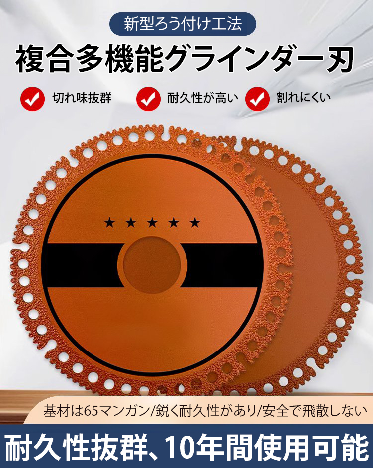 シャープで耐摩耗性のある多機能グラインダー刃