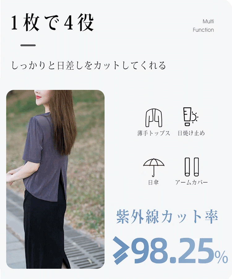 UVカット半袖プルオーバー