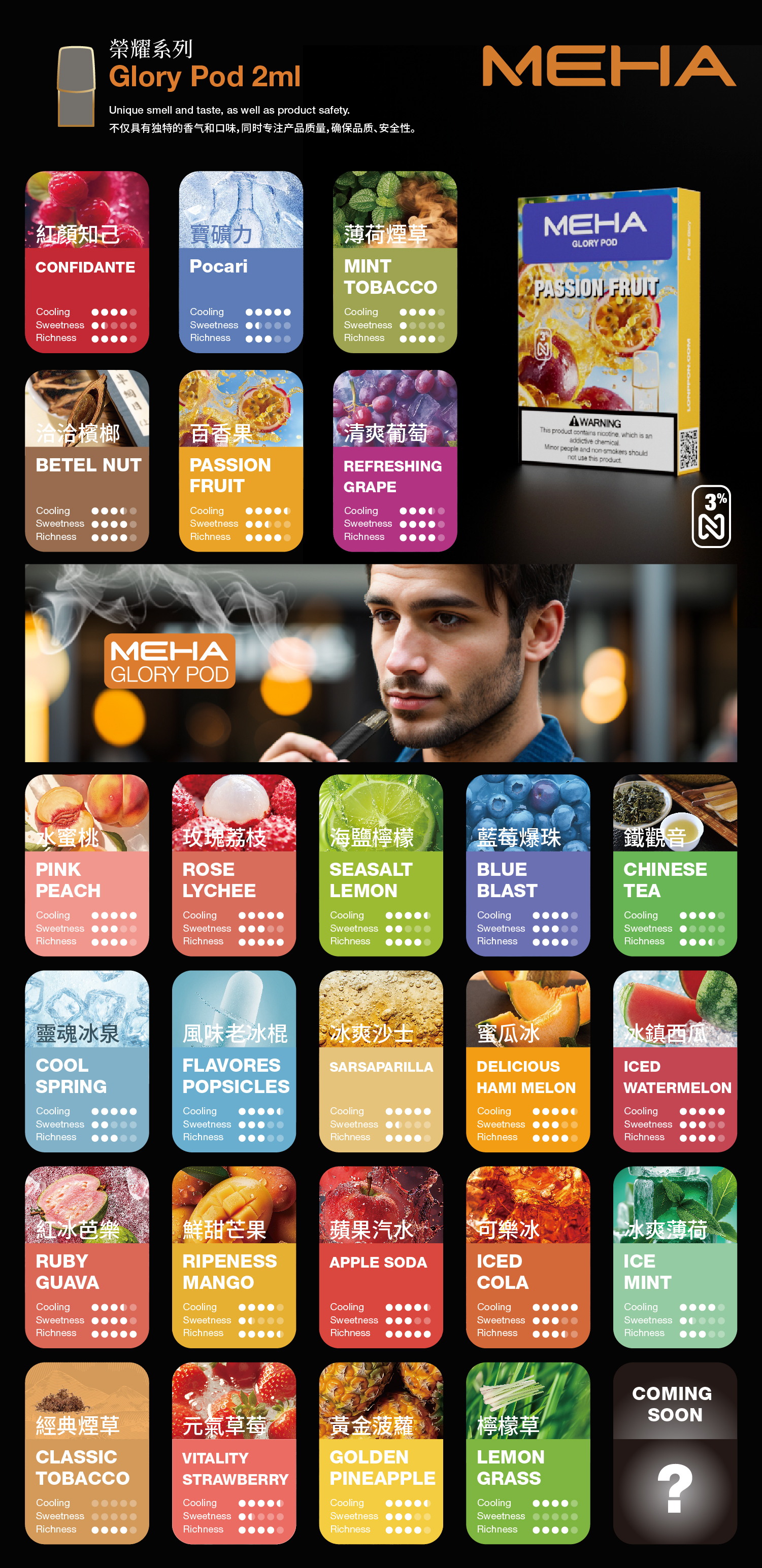 【MEHA魅嗨通用煙彈 】一代電子煙煙彈 新包裝 霧化彈 一盒三顆裝 通用彈(適用一代各式主機)