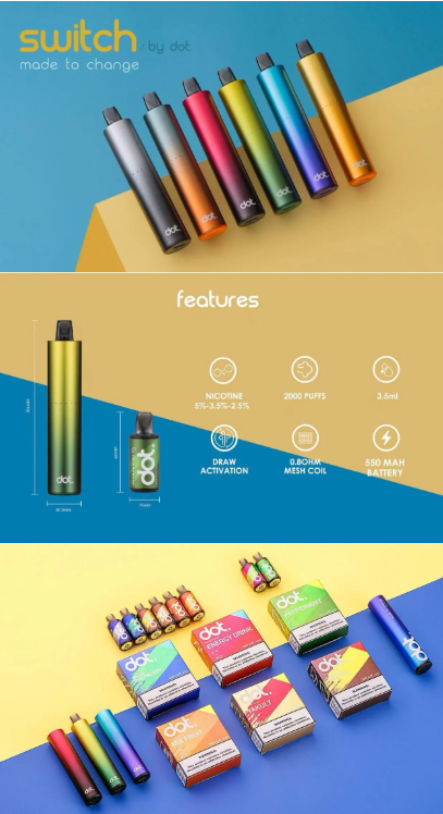 【佩特里Dot. Switch主機】國際大牌Dotmod Switch煙桿 | 原裝正品進口 | 機身小巧 電容量超大
