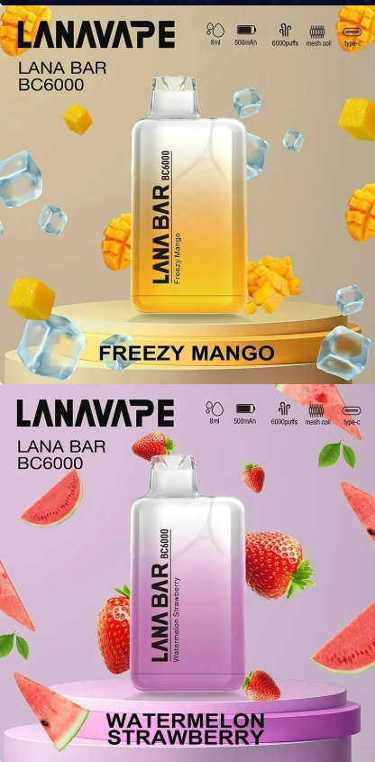 【LANA Bar BC 6000口】超涼款/大容量/新款拋棄式6000口電子煙