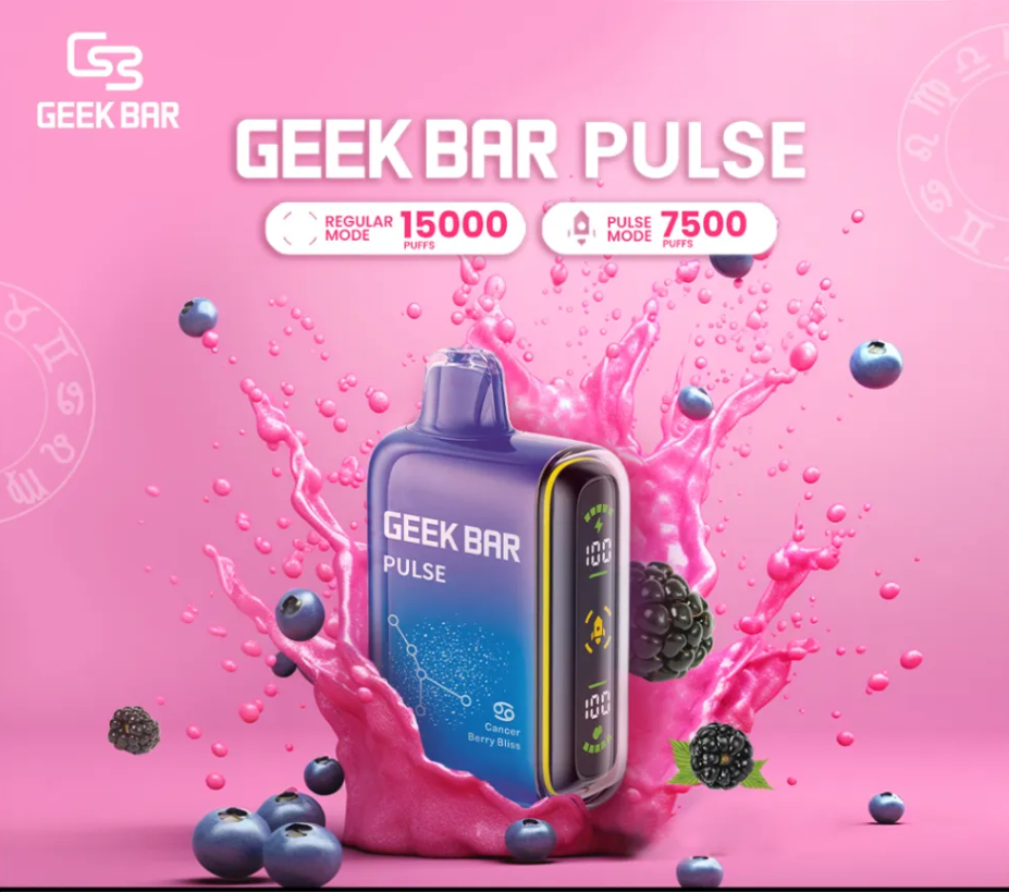 【美國大牌 Geek Bar Pulse Vape 拋棄式電子煙】超大容量15000口 | 脈衝/常規 2種 模式 |
