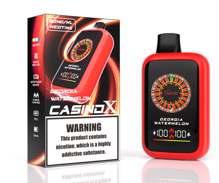 【CasinoX 16000口 拋棄式電子煙】AONE VAPE二代潮流款 賭場一次性 RGB 燈效潮流外觀 | 雙模式輸出超大電量 | 俄羅斯轉盤鋼珠設計