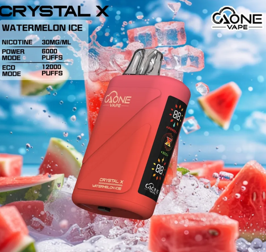 【AONE VAPE Crystal 12000口 拋棄式電子煙】AONE 水晶二代進口一次性電子煙 雙芯雙模式輸出超大電量 | 高續航 高質感 | 賭場酒吧夜店神器