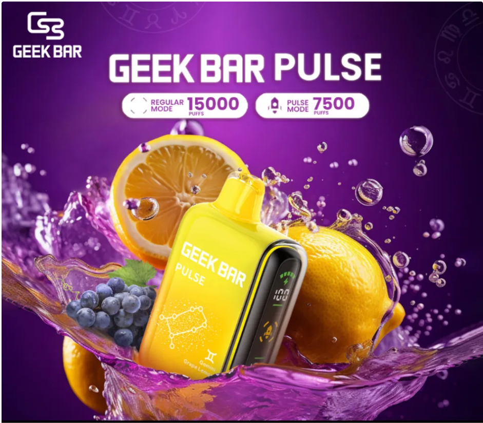 【美國大牌 Geek Bar Pulse Vape 拋棄式電子煙】超大容量15000口 | 脈衝/常規 2種 模式 | 台灣一次性電子煙現貨秒發