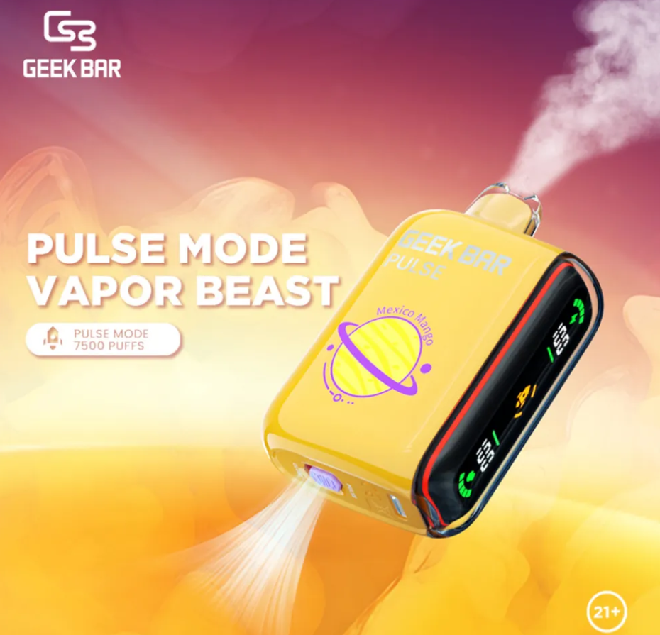 美國大牌 Geek Bar Pulse Vape 拋棄式電子煙 超大容量15000口 | 脈衝/常規 2種 模式 | 台灣一次性電子煙現貨秒發
