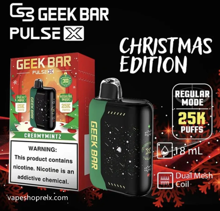 【GEEK極客 25000口 閃動星空款 一次性電子煙】美歐爆款 GEEK BAR PULSE X 25000口 大火箭 星空瓶 拋棄式霧化棒｜超大容量長續航｜口感穩定順喉｜高顏值設計
