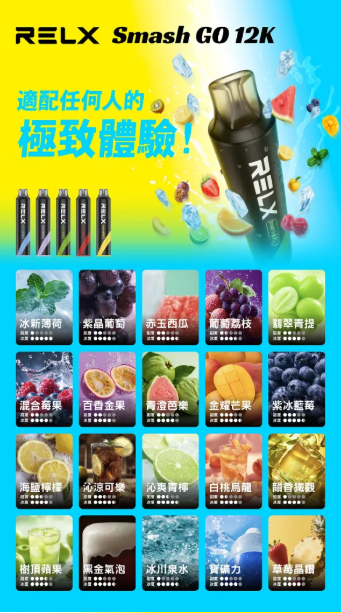 RELX Smash Go悅刻12000口完整解析、MEGA MESH網芯特色介紹、續航表現比較、優缺點分析與選購建議SEO內容圖文說明