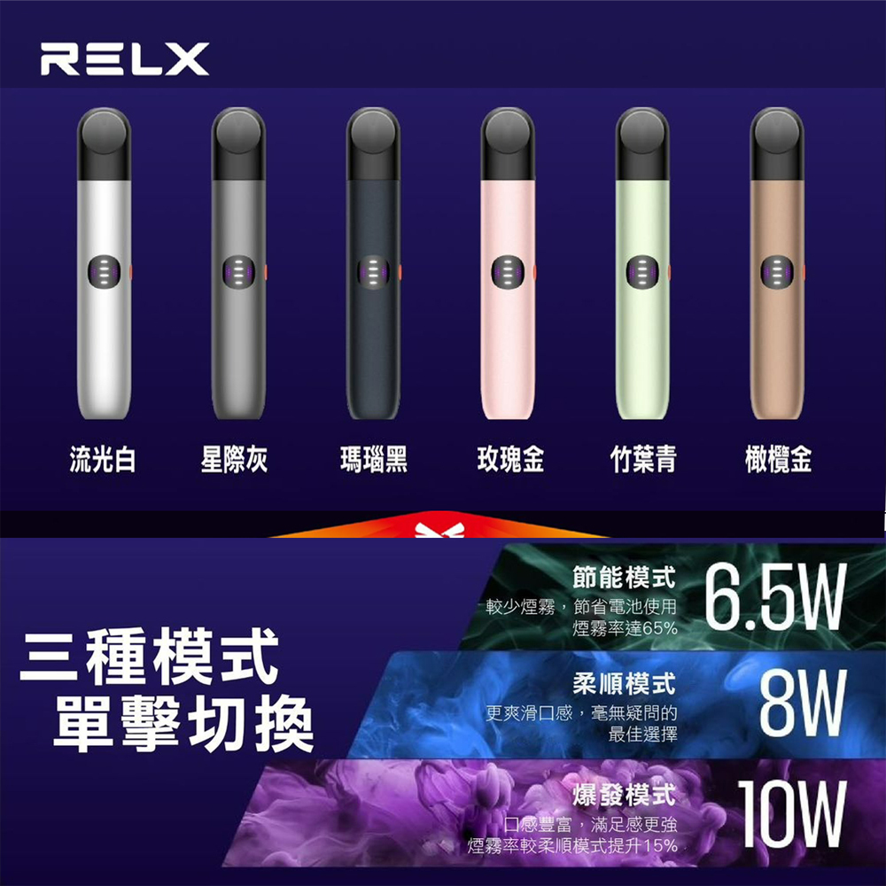 【RELX悅刻6代原廠主機】通用四五六代煙彈 |三段可調功率 | 悅刻RELX Infinity 2 PLUS 悅刻無限六代 Relx6 | 臺灣悅刻電子煙專賣店