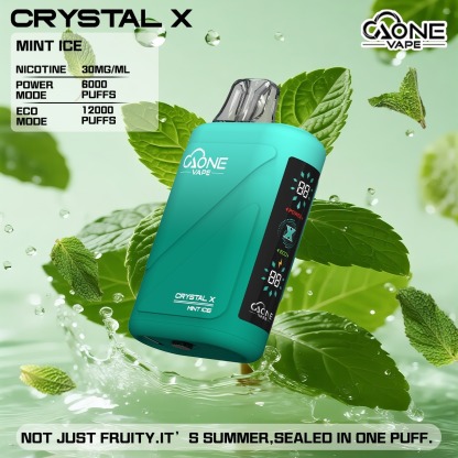 【AONE VAPE Crystal 12000口 拋棄式電子煙】AONE 水晶二代進口一次性電子煙 雙芯雙模式輸出超大電量 | 高續航  高質感 | 賭場酒吧夜店神器