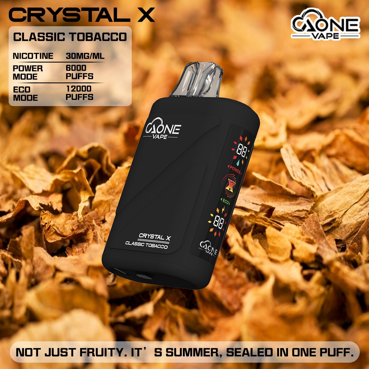 【AONE VAPE Crystal 12000口 拋棄式電子煙】AONE 水晶二代進口一次性電子煙 雙芯雙模式輸出超大電量 | 高續航  高質感 | 賭場酒吧夜店神器