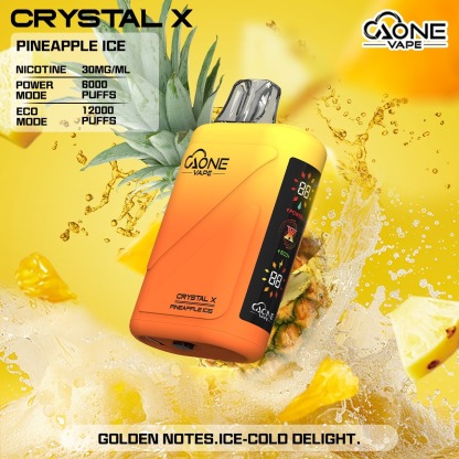 【AONE VAPE Crystal 12000口 拋棄式電子煙】AONE 水晶二代進口一次性電子煙 雙芯雙模式輸出超大電量 | 高續航  高質感 | 賭場酒吧夜店神器