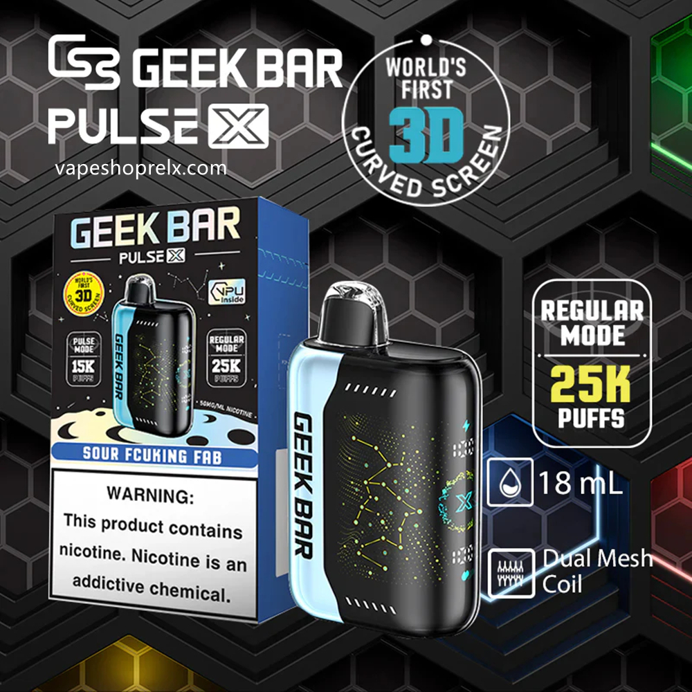 【GEEK極客 25000口 閃動星空款 一次性電子煙】美歐爆款 GEEK BAR PULSE X 25000口 大火箭 星空瓶 拋棄式霧化棒｜超大容量長續航｜口感穩定順喉｜高顏值設計
