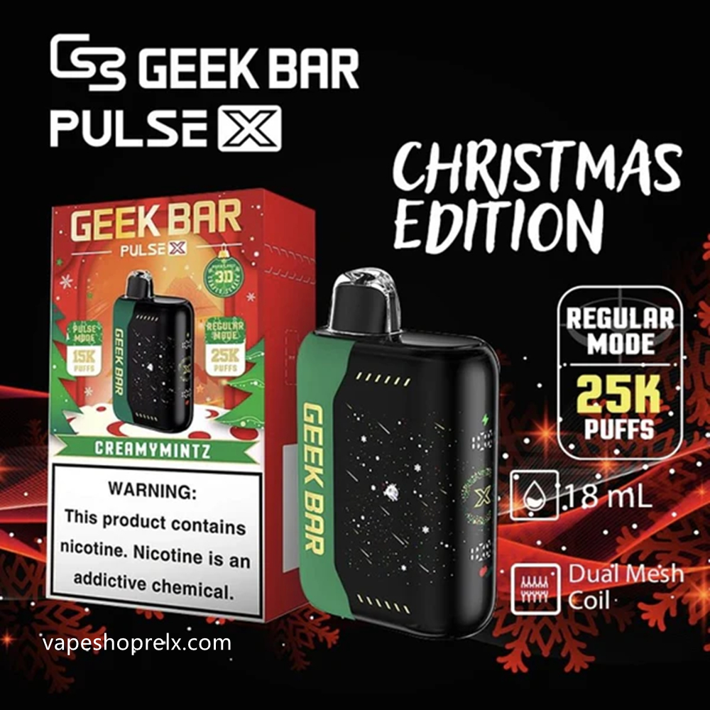 【GEEK極客 25000口 閃動星空款 一次性電子煙】美歐爆款 GEEK BAR PULSE X 25000口 大火箭 星空瓶 拋棄式霧化棒｜超大容量長續航｜口感穩定順喉｜高顏值設計