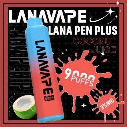 【LANA 9000口 拋棄式電子煙】LANA PEN PLUS一次性 15ML大容量 |  長效續航、便攜防漏、濃郁口感、極速充電、變色LED燈設計
