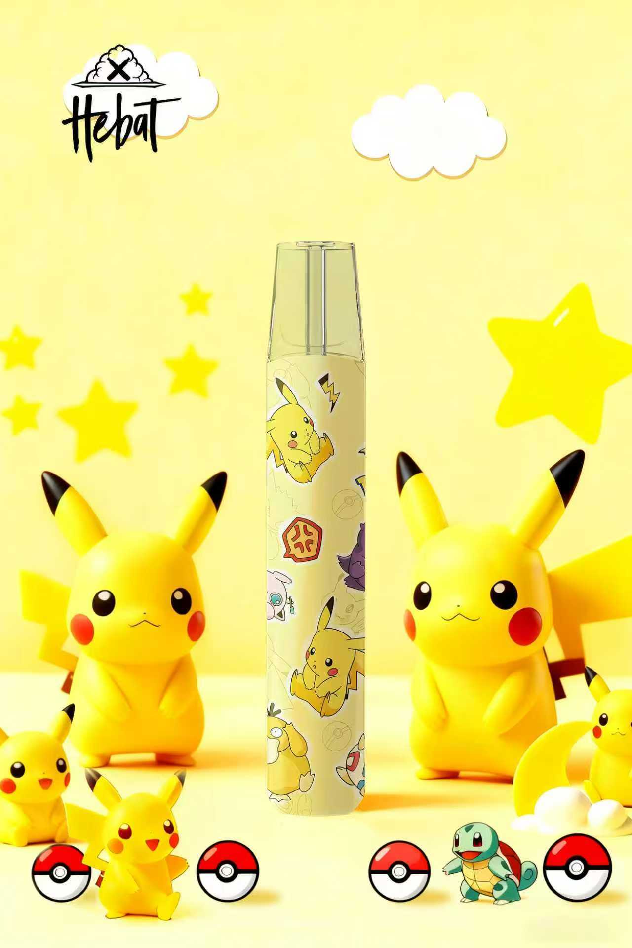 【HEBAT 喜貝卡通聯名一代通用主機】拉布布 LABUBU・蠟筆小新・哪吒・叮噹貓・皮卡丘・東京風格設計電子煙菸桿，通用SP2S，哩亞，魅嗨，Lana 等一代煙彈