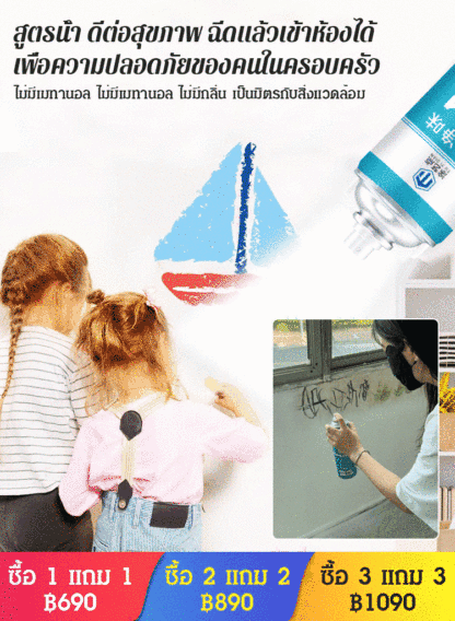 สีซ่อมผนัง กำจัดกลิ่น แบบ 5 in 1-แบบกระป๋อง