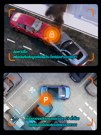 กล้องติดรถยนต์ความละเอียดสูง มองกลางคืนได้ GPS ถ่ายหน้า-หลัง