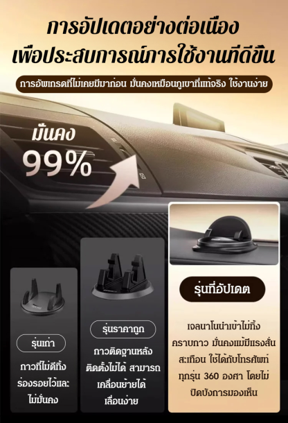 [อัพเกรดป้องกันการสั่น] ที่วางโทรศัพท์มือถือในรถยนต์