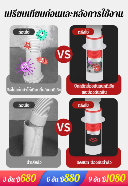 กระบอกกันกลิ่นย้อนจากท่อน้ำทิ้ง