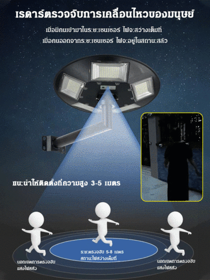 ไฟสนามพลังงานแสงอาทิตย์รูปจานบิน