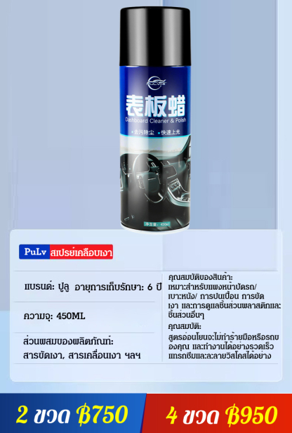 (สดใสเหมือนรถใหม่) สเปรย์เคลือบเงารถยนต์