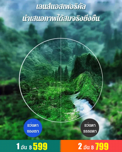 [เหมือนปัดหน้าแดง] แว่นสายตายาวเลนส์ไร้ขอบ รุ่นใหม่