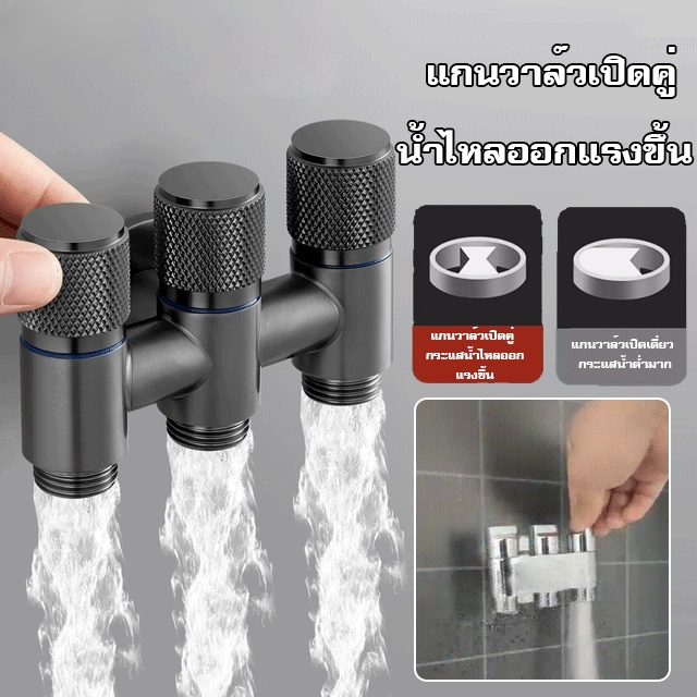 【1ทางน้ำเข้า3ทางน้ำไหลออก】วาล์วน้ำสามทางควบคุุมน้ำเข้าและน้ำไหลออก