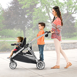 Stroller with standing platform online