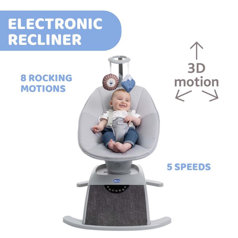 Chicco Comfy Wave Baby Bouncer Silver Spring