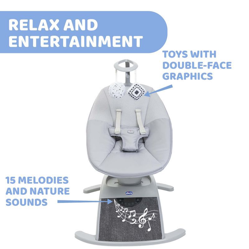 Chicco Comfy Wave Baby Bouncer Silver Spring