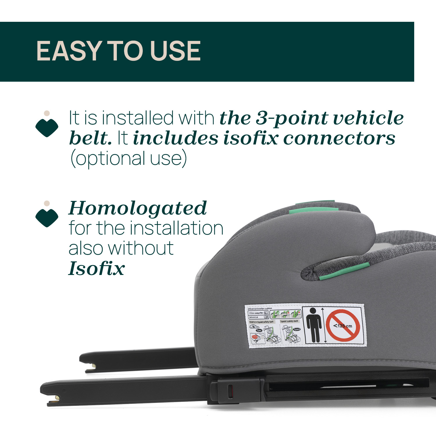 Quasar Fix i-Size Car Seat (125-150 cm)