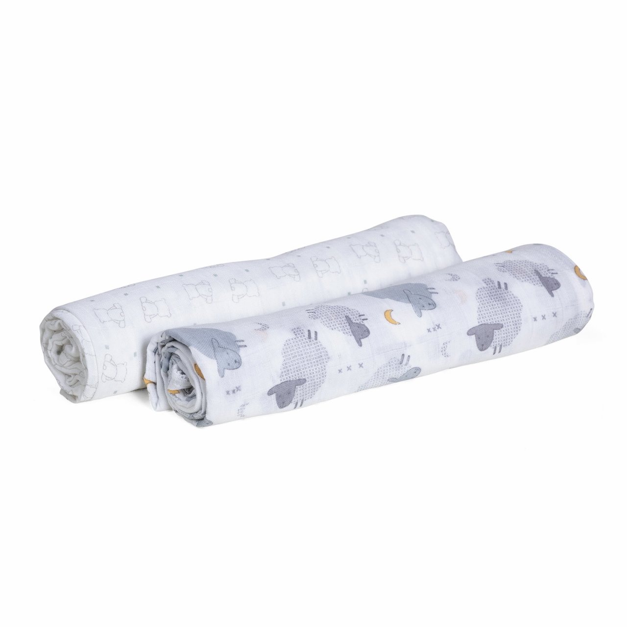 Swaddle Muslin - Grey Sheep & Bear